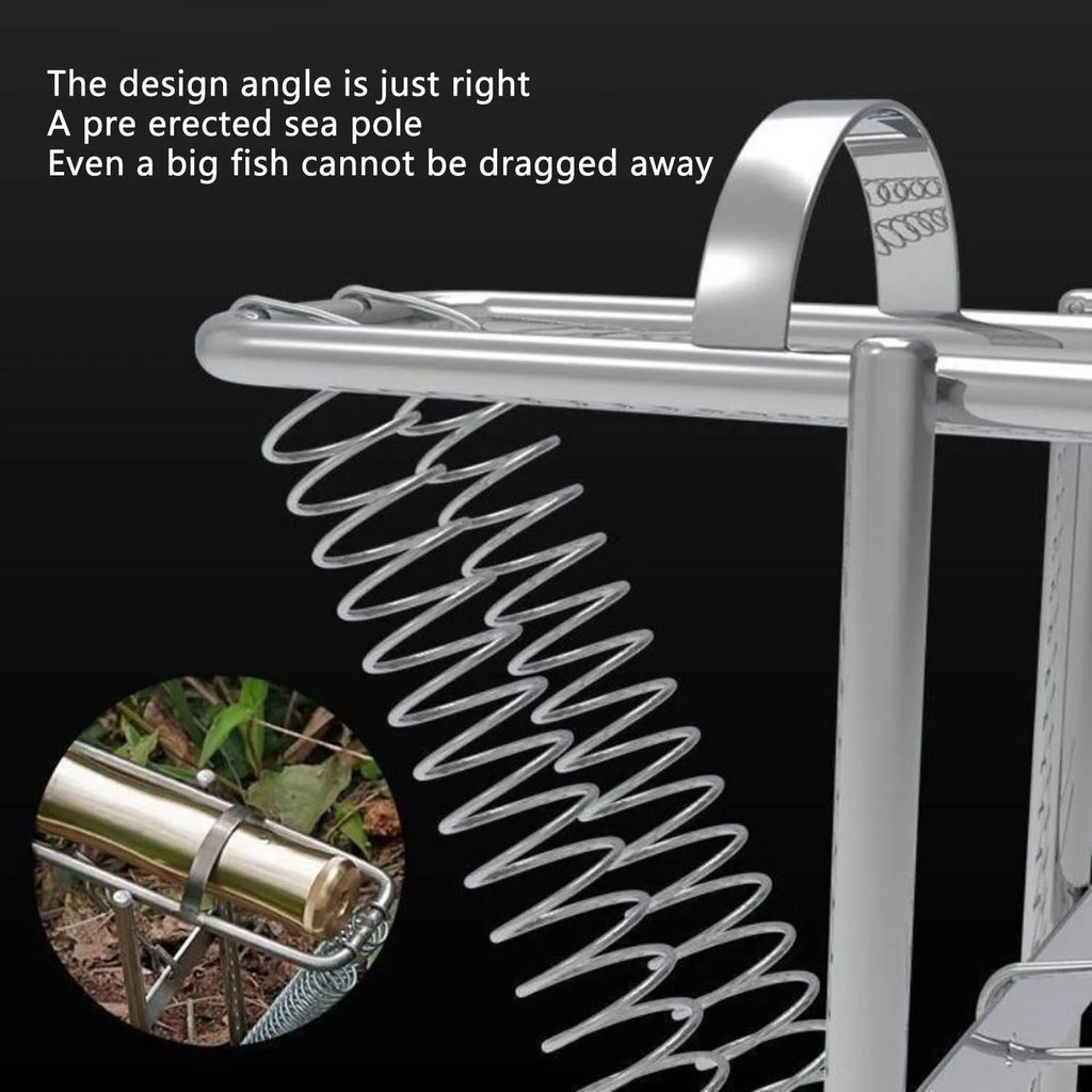Automatic Spring Fishing Rod Holder – Stainless Steel Universal Fit
