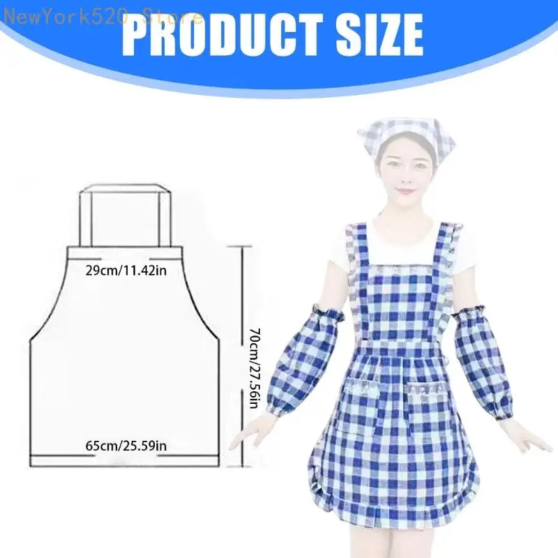 Stain Resistant Cooking Apron with Arm Covers | Kitchen Workwear
