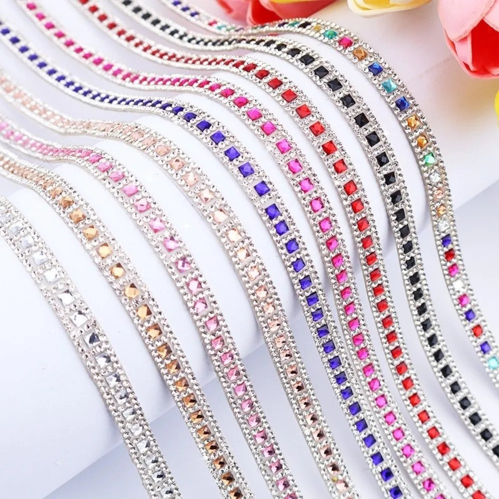 Self-Adhesive Rhinestone Trim Strips – DIY Crystal Chain