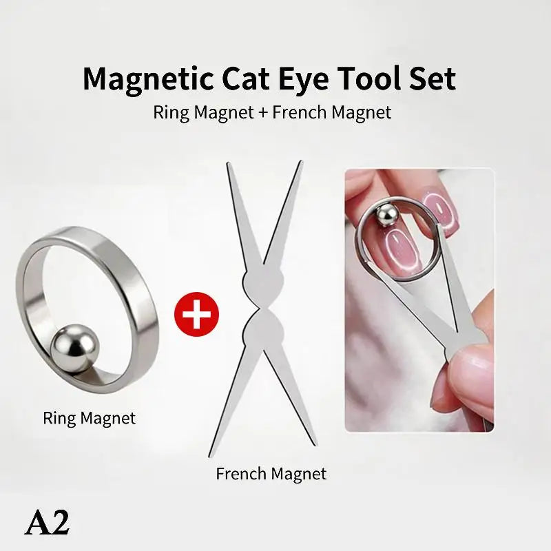 Cat Eye Nail Art Magnet Ring – Black Hole Hollow Effect