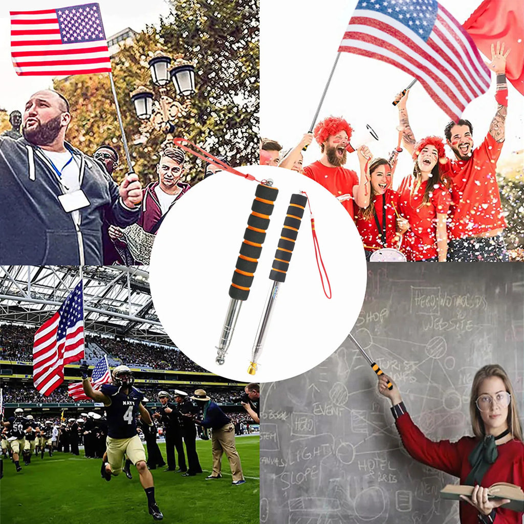 Telescopic Handheld Flag Pole – Portable Stainless Steel Pointer