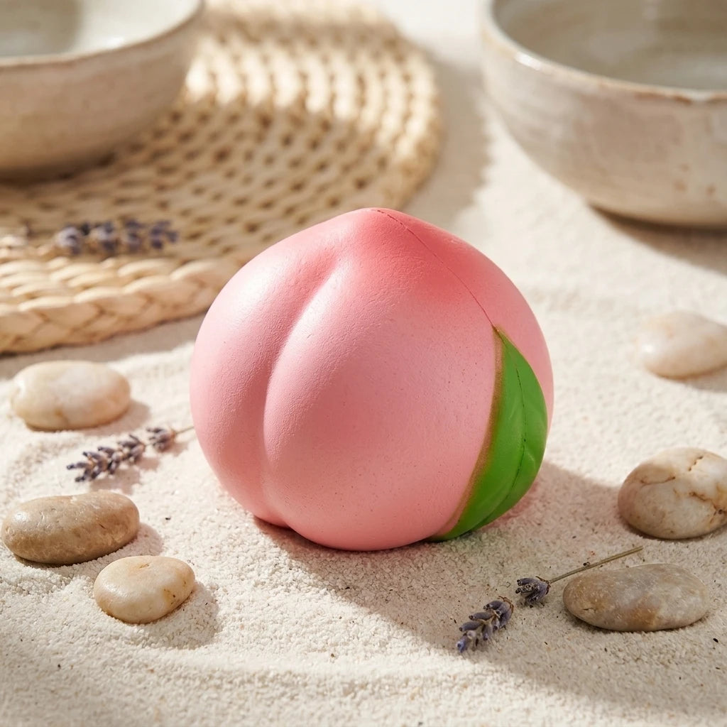 Peach Squeeze Toy Soft PU Slow Rebound Sensory Fidget Gift