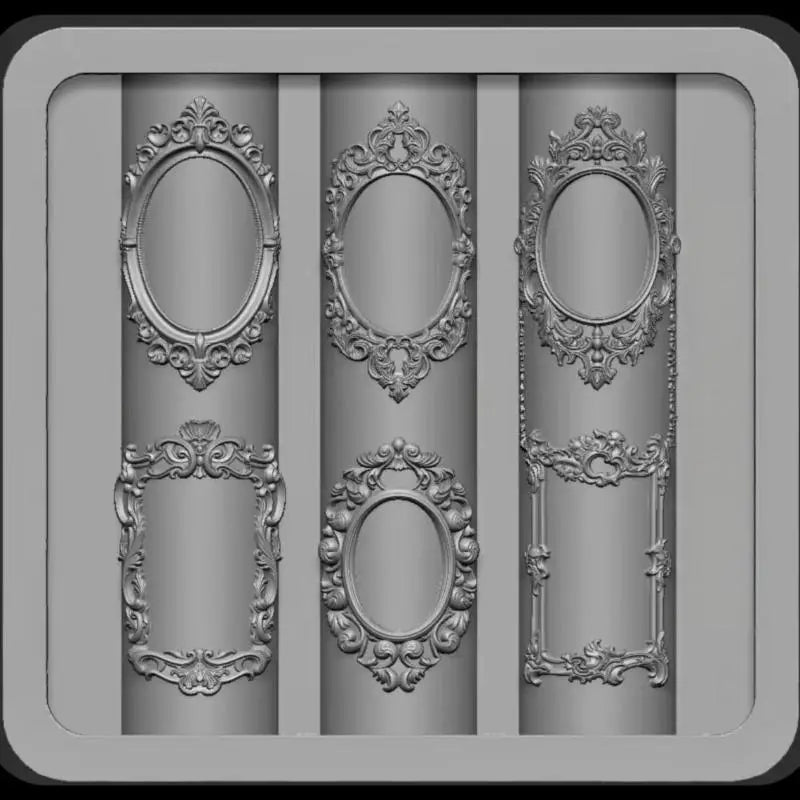 3D Silicone Nail Art Mold – Retro Lace Manicure Template