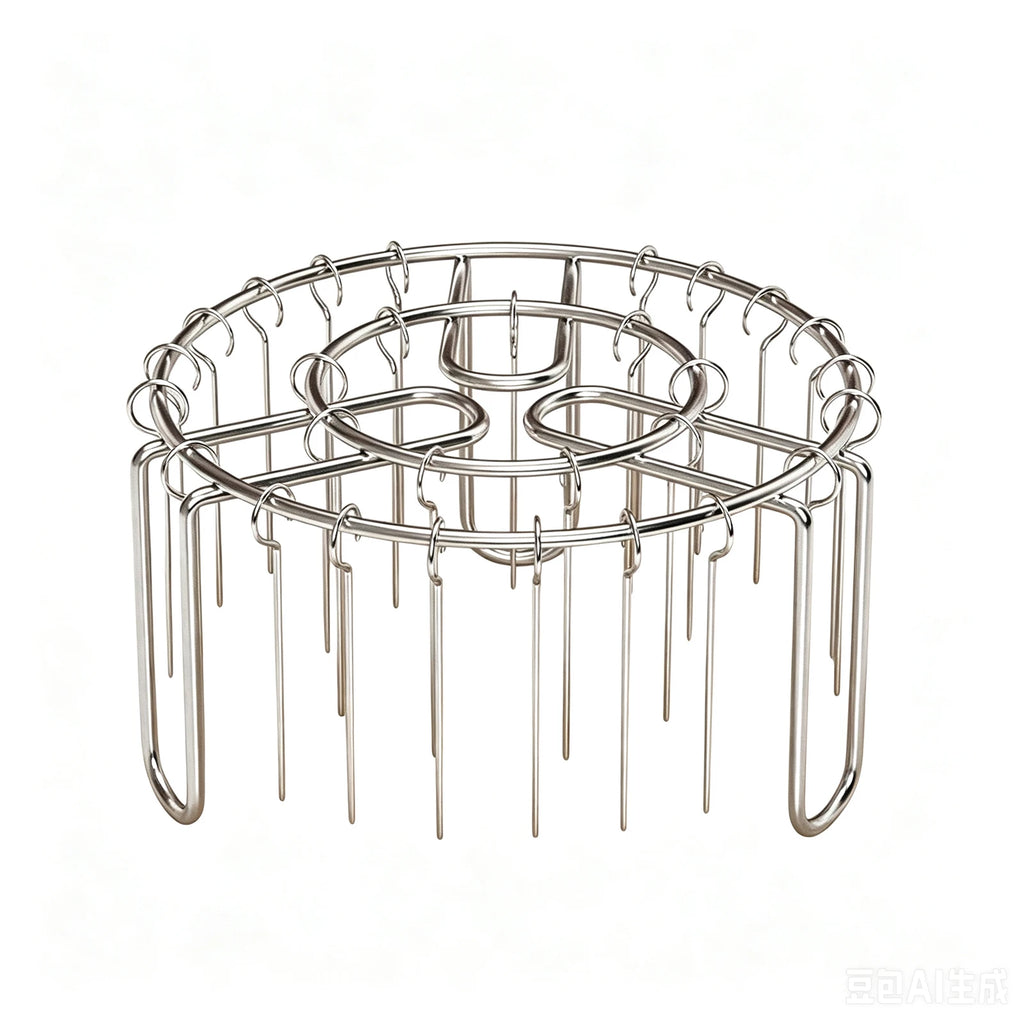 Stainless Steel Vertical BBQ Skewer Rack with 24 Skewers