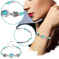 Vintage Turquoise Butterfly Bracelet – Bohemian Silver Chain