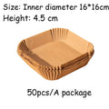 Square Air Fryer Disposable Paper Liners Non-Stick 50Pcs