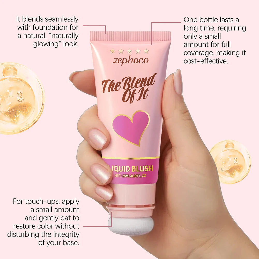 Natural Liquid Blush Cream – Dewy, Buildable & Hydrating