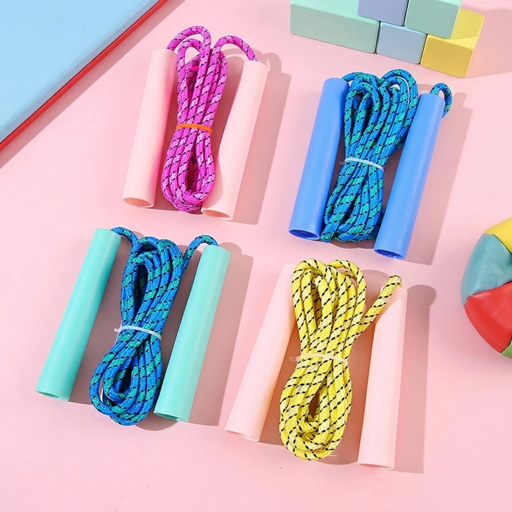 VIBE Adjustable Plastic Jump Rope – Non-Slip Handles for Kids