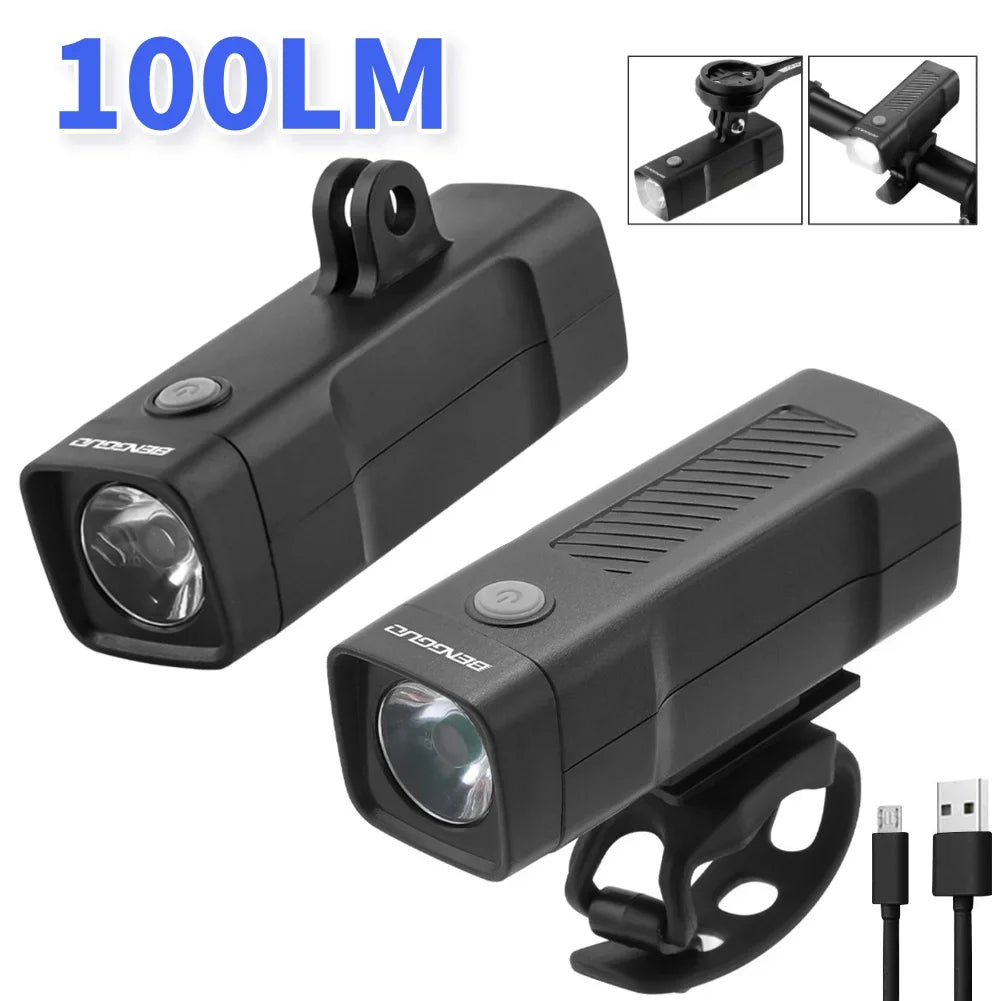 USB Rechargeable LED Bike Headlight 100LM – IPX5 Waterproof