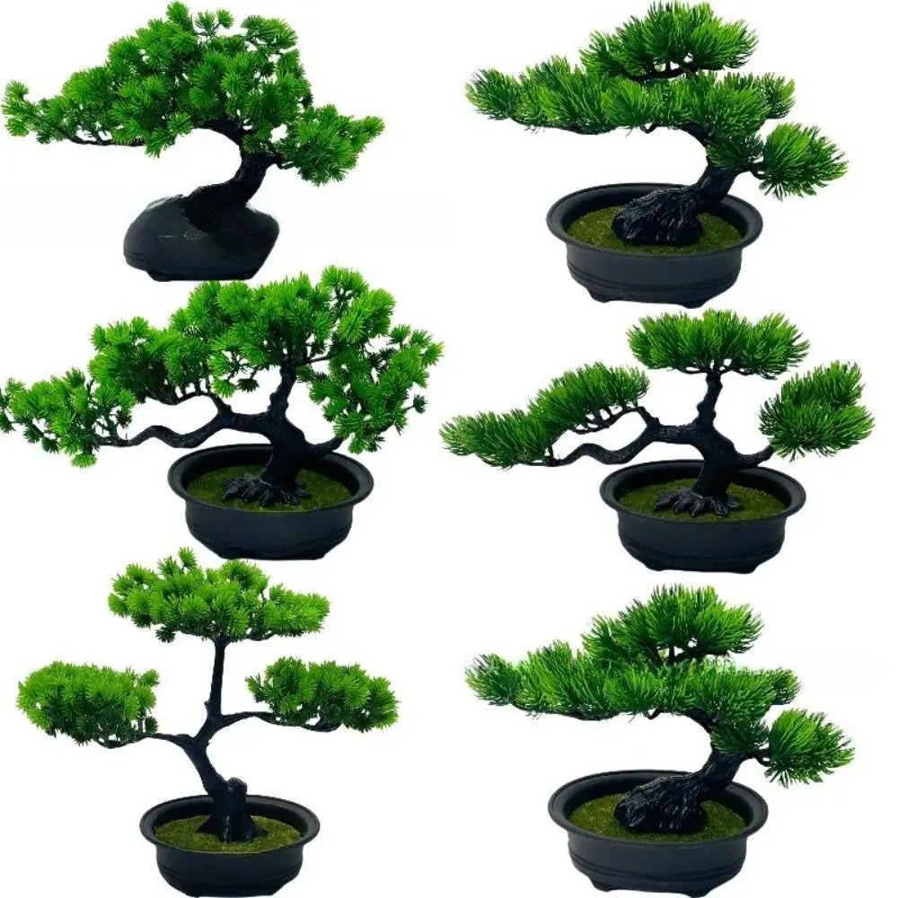 Artificial Bonsai Tree Faux Pine Plant Indoor Decor