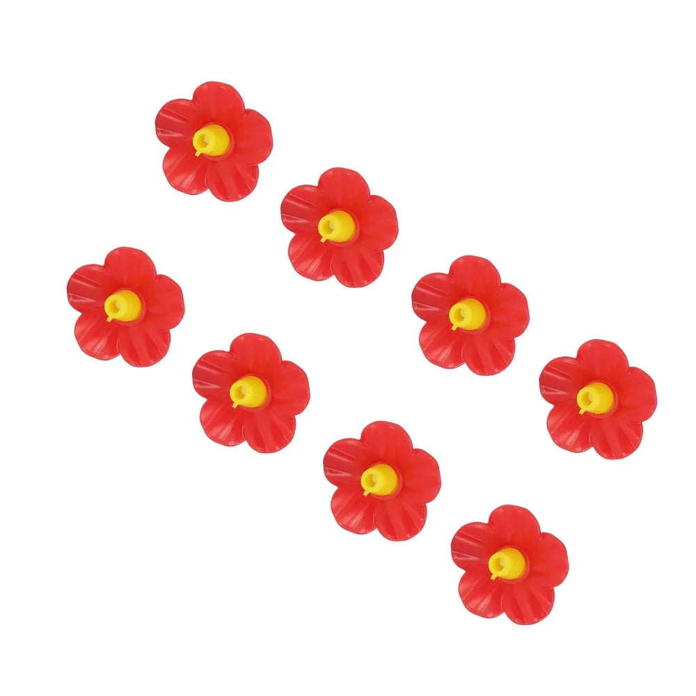 24-Pc Hummingbird Feeder Replacement Flowers 7mm Ports & Brushes