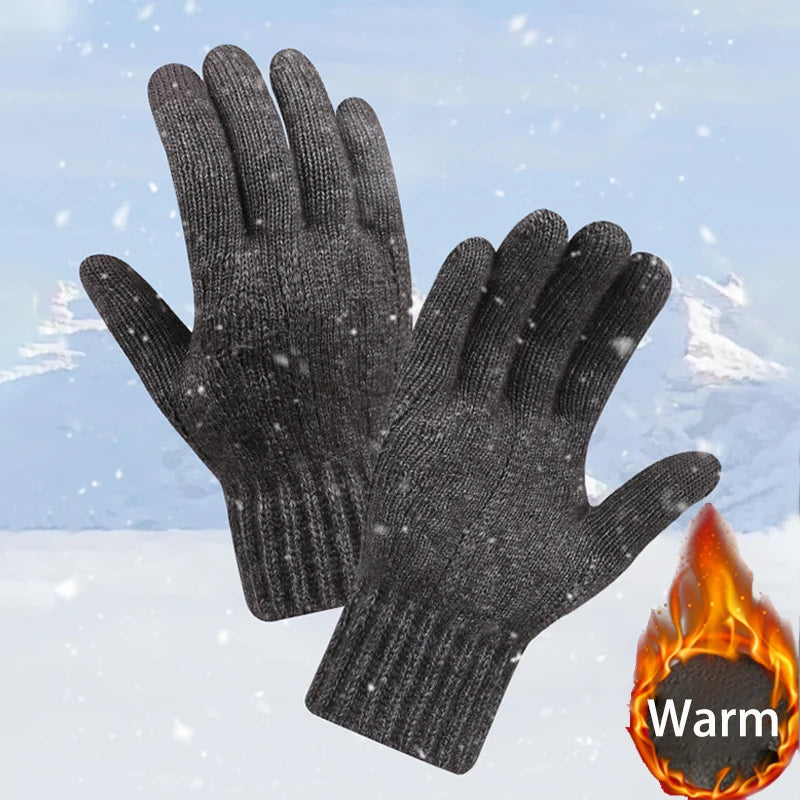 Touch Screen Knitted Winter Gloves – Warm Anti-Slip Unisex
