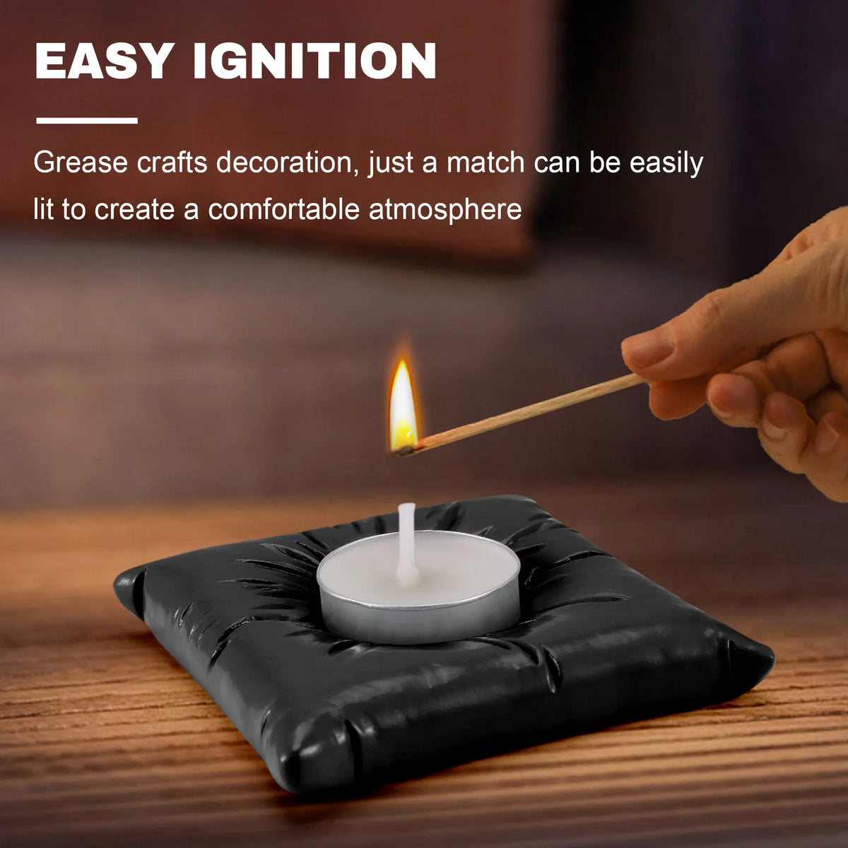Pillow Shape Resin Candle Holder & Jewelry Storage Tray