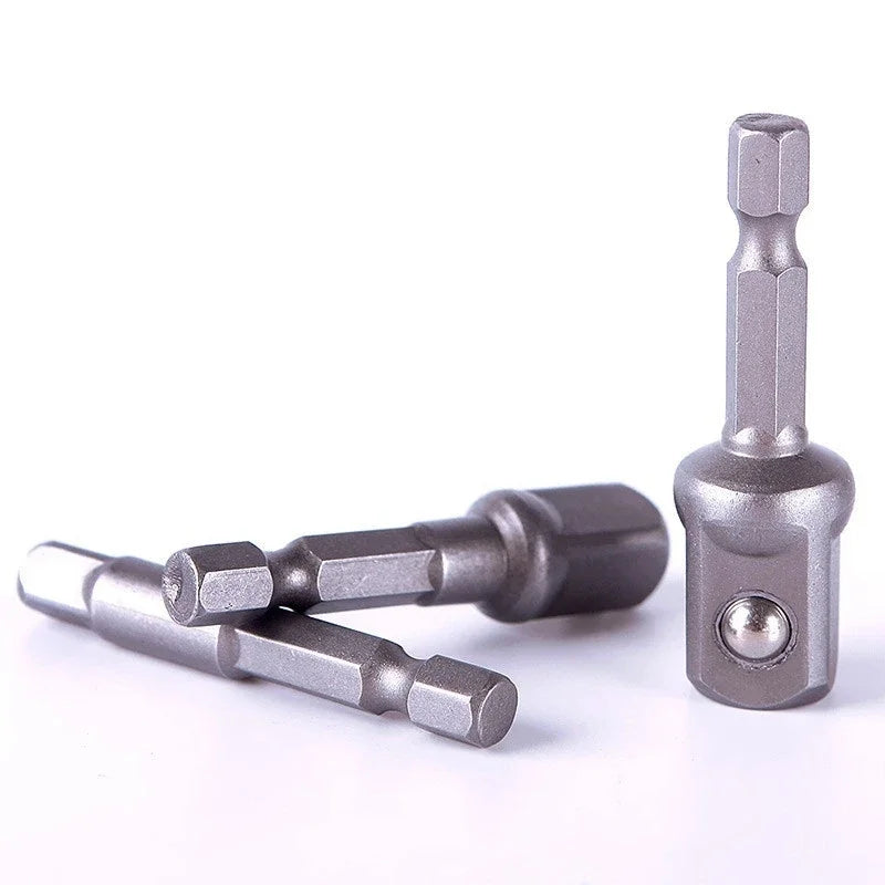 Chrome Vanadium Socket Adapter 1/4" 3/8" 1/2" Hex Shank Set