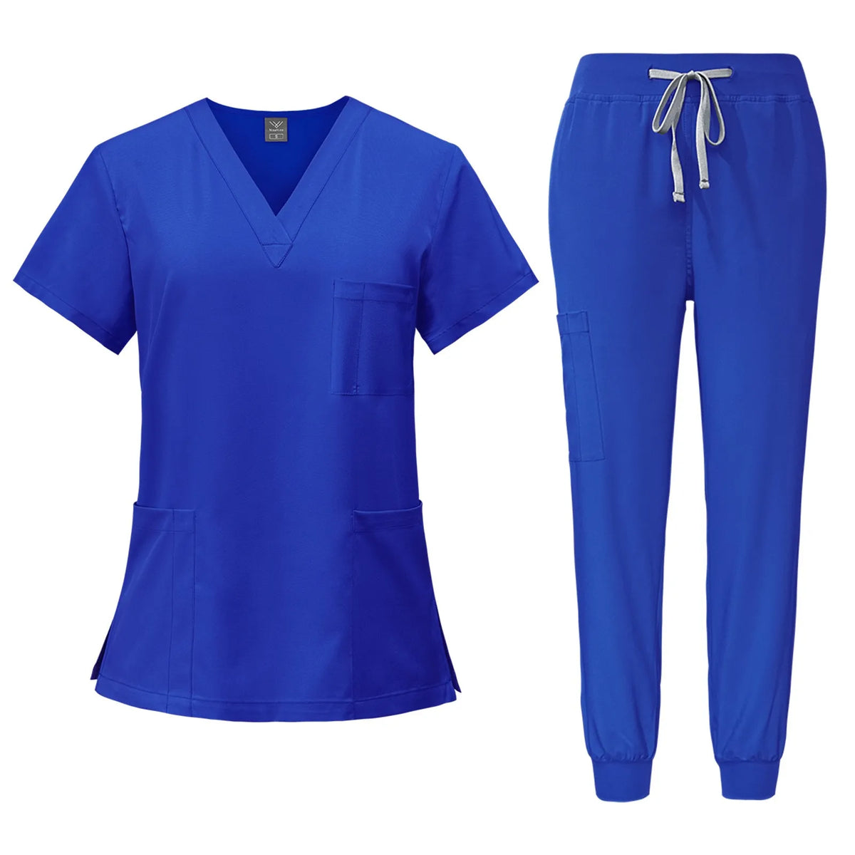 Women's V-Neck Scrubs Set – Nursing Jogger Pants & Top