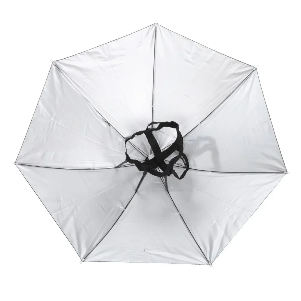Foldable Umbrella Hat – Hands-Free Sun & Rain Cap for Outdoors