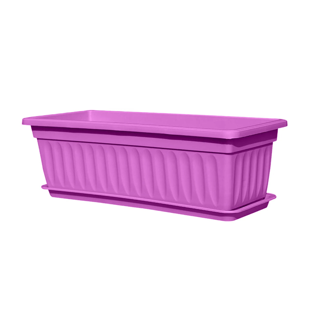 Rectangular Plastic Vegetable Planter with Tray – Indoor & Balcony