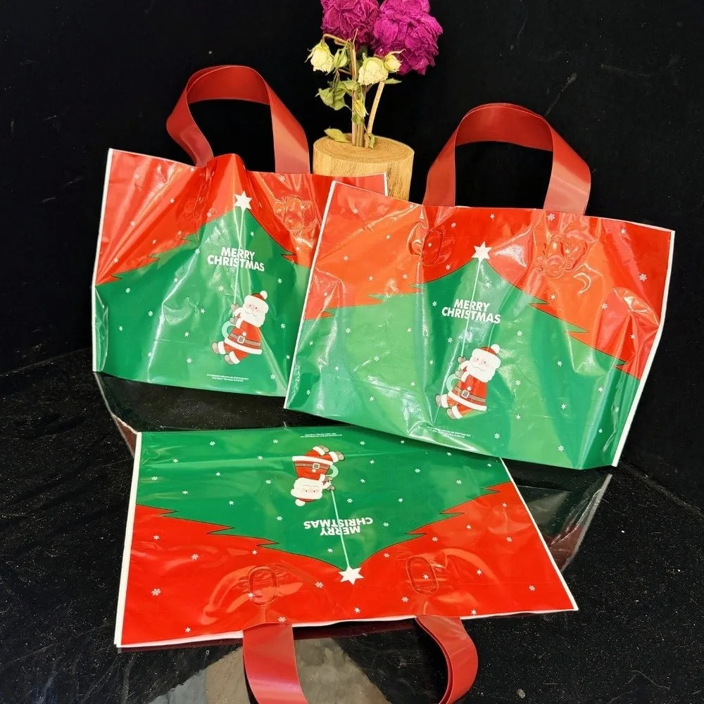 50-Pack Christmas Gift Bags 30x20cm | Holiday Tote Bags