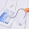 Mini USB LED Clock Fan – Flexible Desk Fan for Laptop & PC