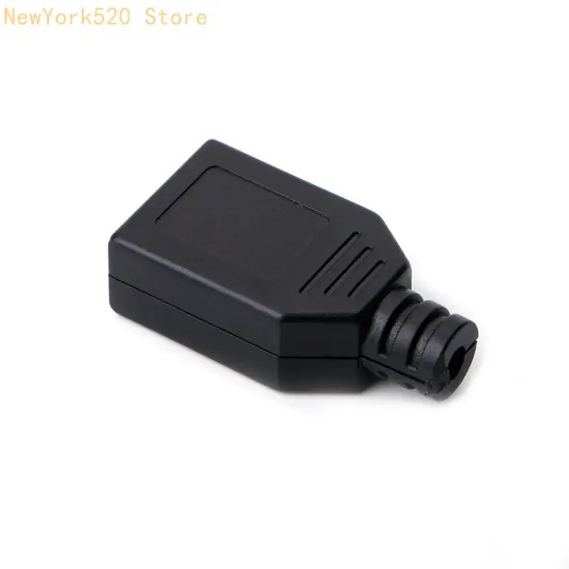 10-Pack USB Type A Female 4-Pin Socket Connector Black Shell