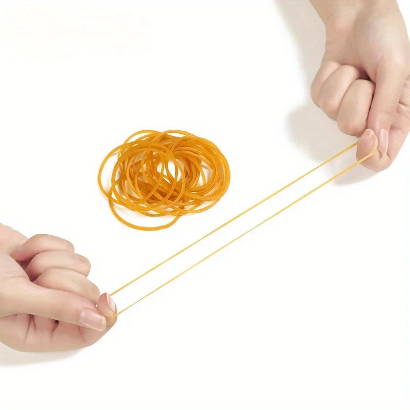 150pcs Yellow Rubber Elastic Bands 38mm – Multi-Purpose Office