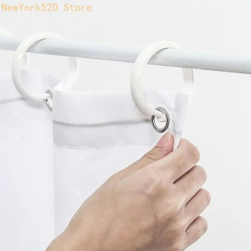 12-Pack Plastic Shower Curtain O-Rings – Smooth Gliding Hooks