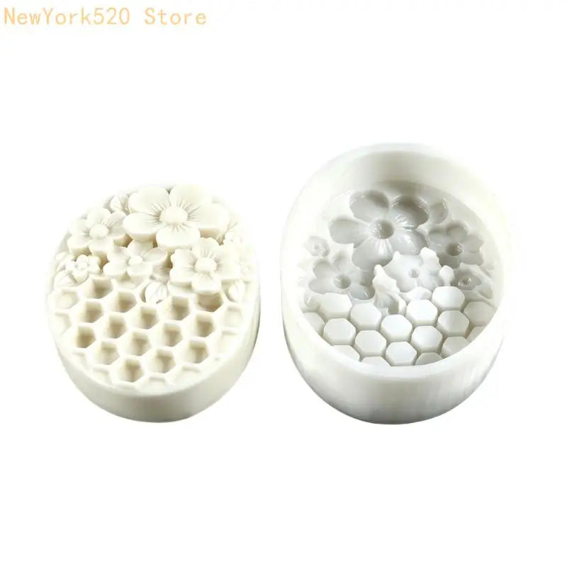 3D Flower Oval Silicone Soap Mold for Handmade Crafts