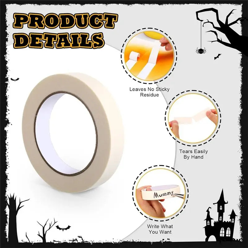 Halloween Masking Tape & 300 Self-Adhesive Googly Eyes Craft Kit