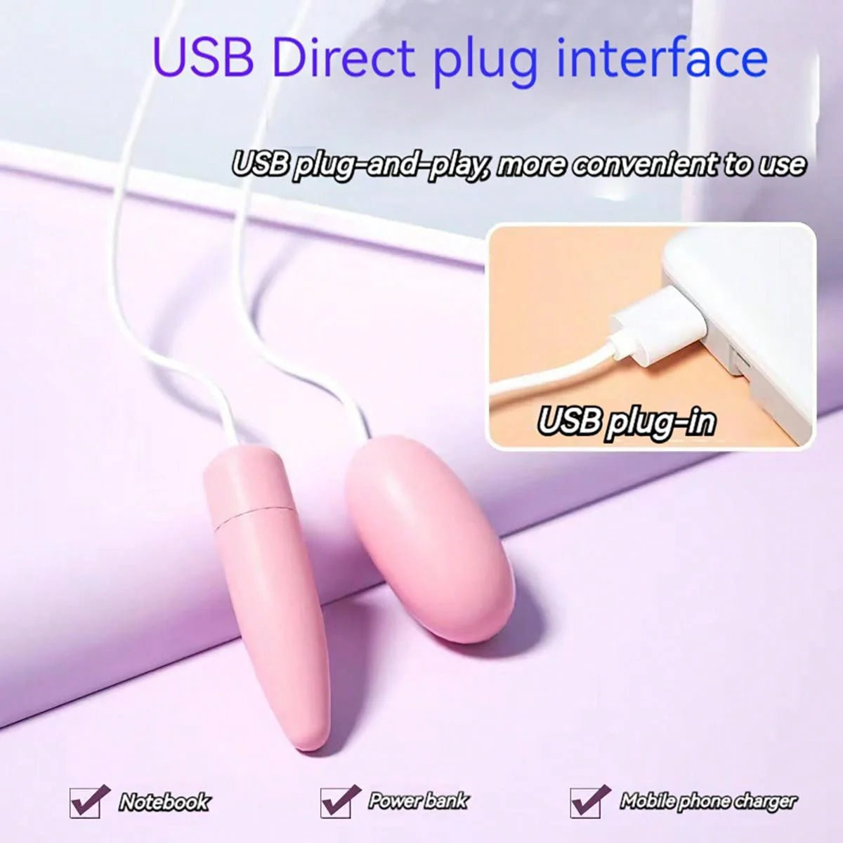 Silicone Bullet Vibrator USB Rechargeable Waterproof Clitoral