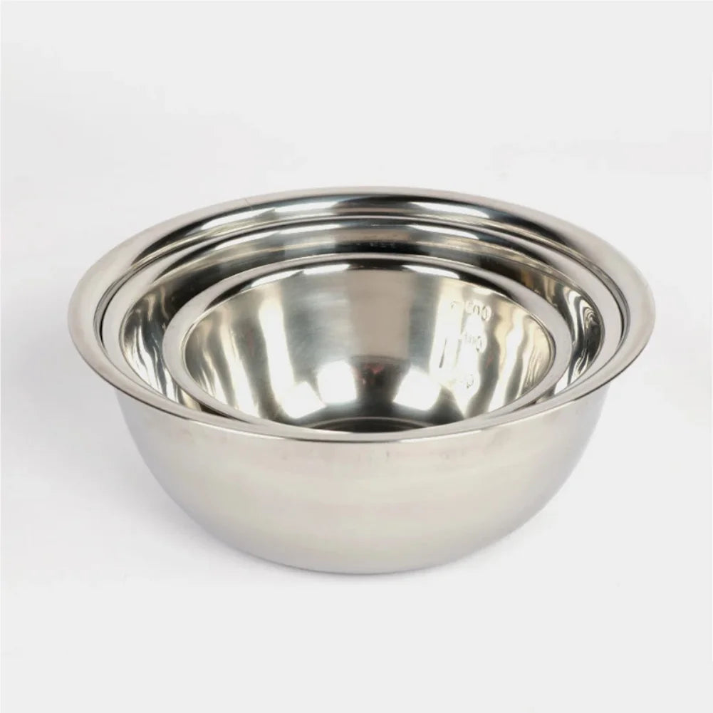 Stainless Steel Scaled Mixing Bowl 16cm 20cm 22cm | VIBE