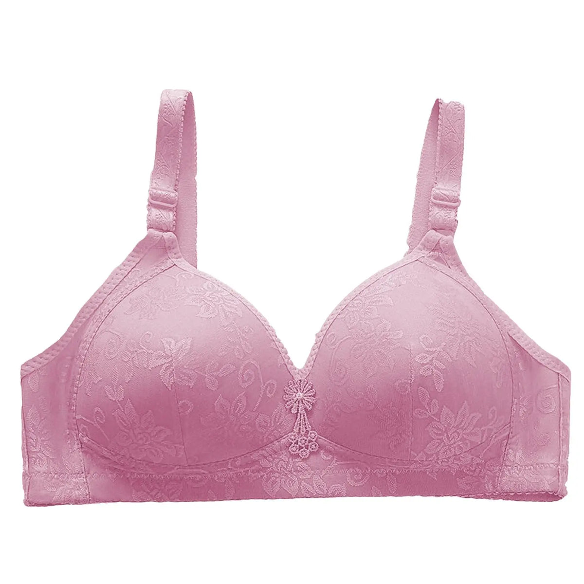 Women's Wire-Free Gathering Bra – Breathable Seamless Half Cup