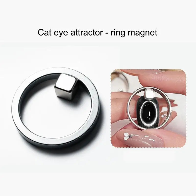 Cat Eye Nail Art Magnet Ring – Black Hole Hollow Effect