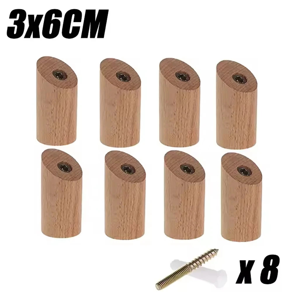 Wooden Wall Hooks – Coat Rack, Towel & Key Hanger