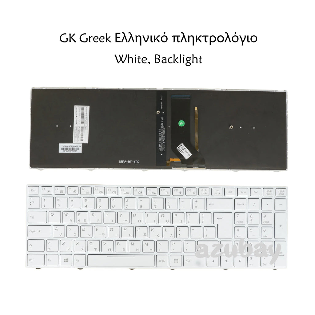 Greek Backlit Laptop Keyboard for Clevo N550RC N750BU N350TV