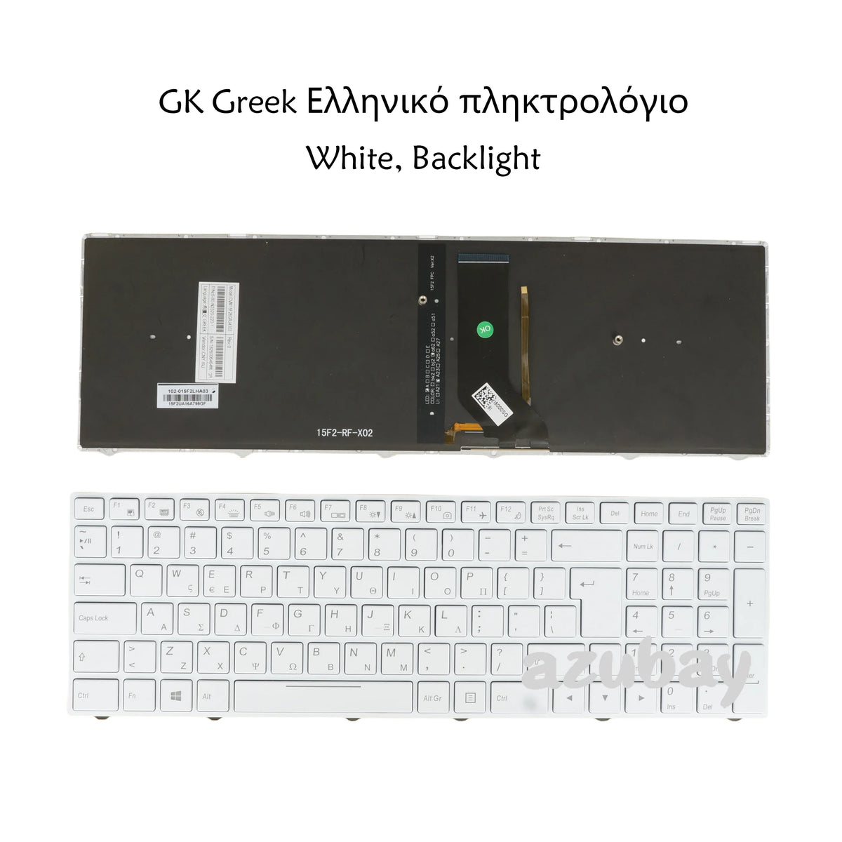 Greek Backlit Laptop Keyboard for Clevo N550RC N750BU N350TV