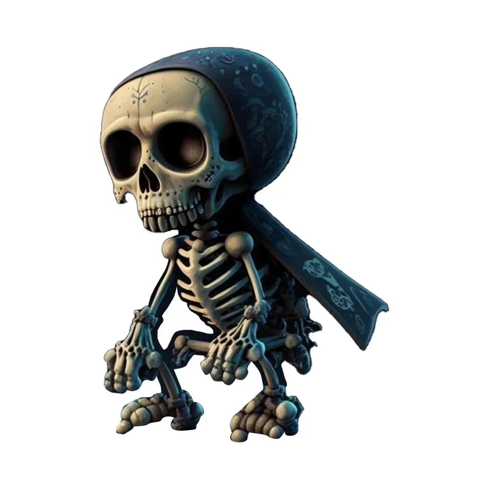 Acrylic Skeleton Car Mirror Dangle – Halloween Swing Pendant
