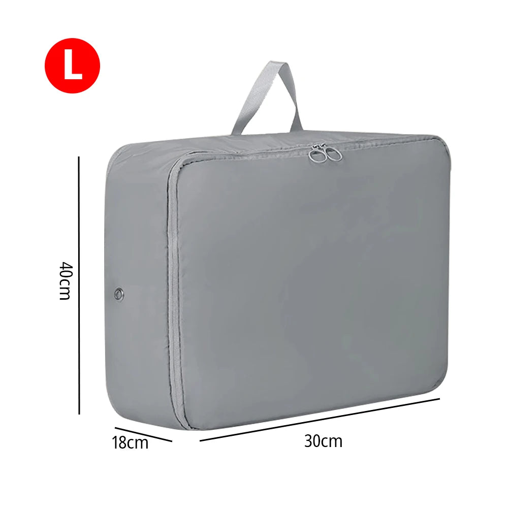 Self-Compressing Storage Bag – Large Clothes & Quilt Organizer
