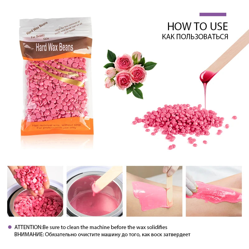Hard Wax Beans 50/200g – Full Body Hair Removal Wax Warmer