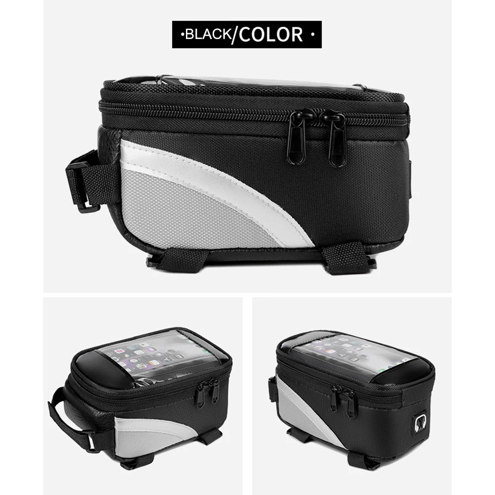 Waterproof MTB Bike Frame Bag – Touch Screen Phone Holder 6.7"