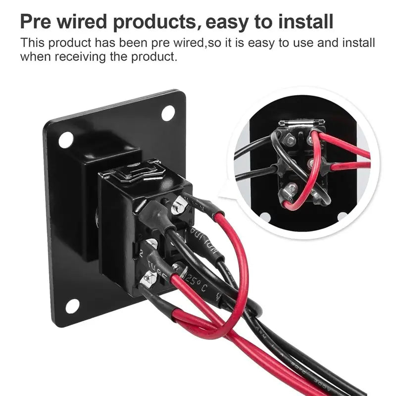 6-Pin 3-Position Momentary Rocker Toggle Switch + Waterproof Cap