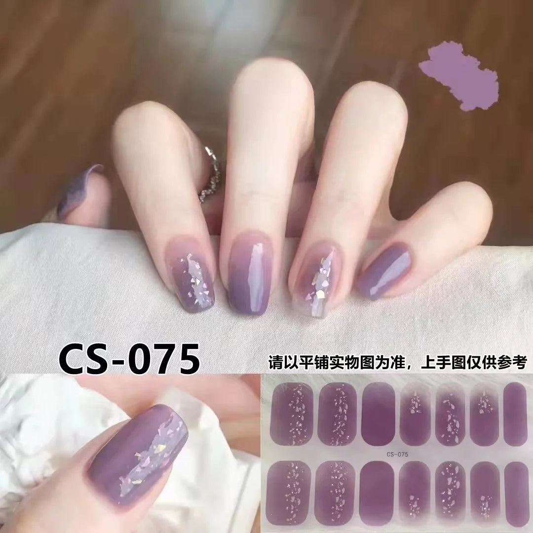Semi Cured Gel Nail Stickers – Waterproof Self-Adhesive Decals