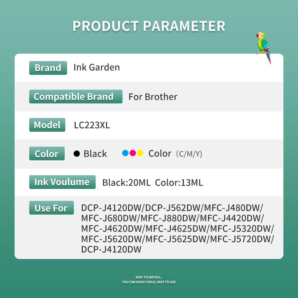 Brother LC223XL Compatible Ink Cartridges – CMYK Multipack
