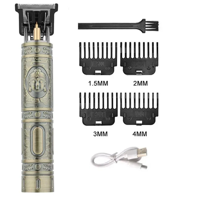 Vintage T9 Rechargeable Hair Clipper & Beard Trimmer for Men