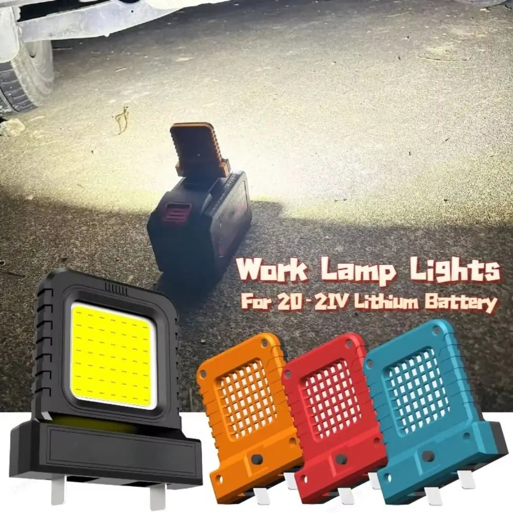 14W Portable LED Work Light for 20V/21V Power Tool Batteries