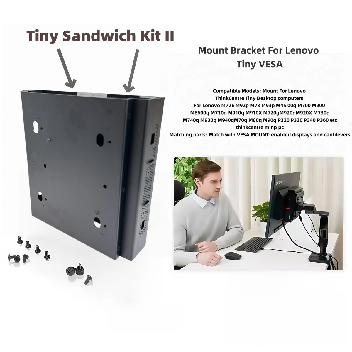 Lenovo ThinkCentre Tiny VESA Mount Bracket 4XH0N04098