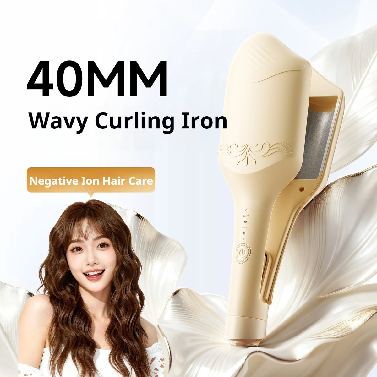 40MM Deep Wave Hair Curler – Professional Voluminous Waves