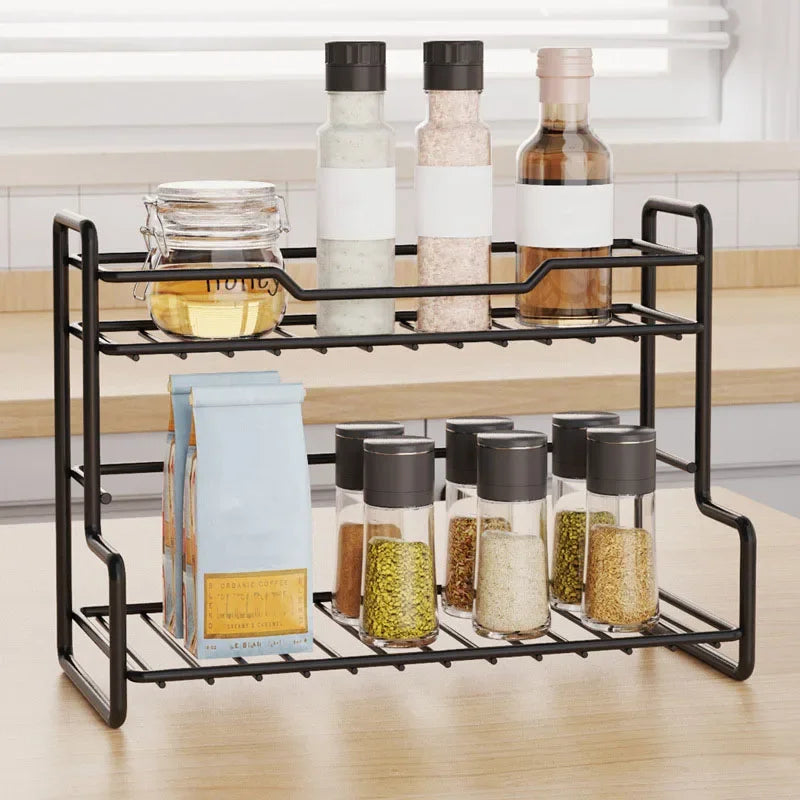 Stainless Steel Stackable Storage Rack – No-Drill Organizer