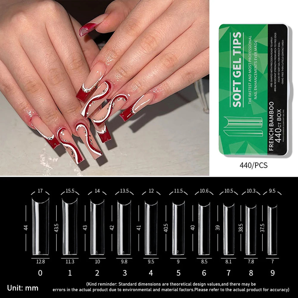 Yoxier Ultra Thin Soft Gel Full Cover Matte Press On Nails 440/550pc