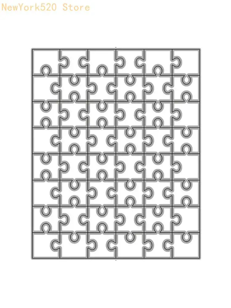 Rectangle Puzzle Metal Cutting Die Stencil – Scrapbooking
