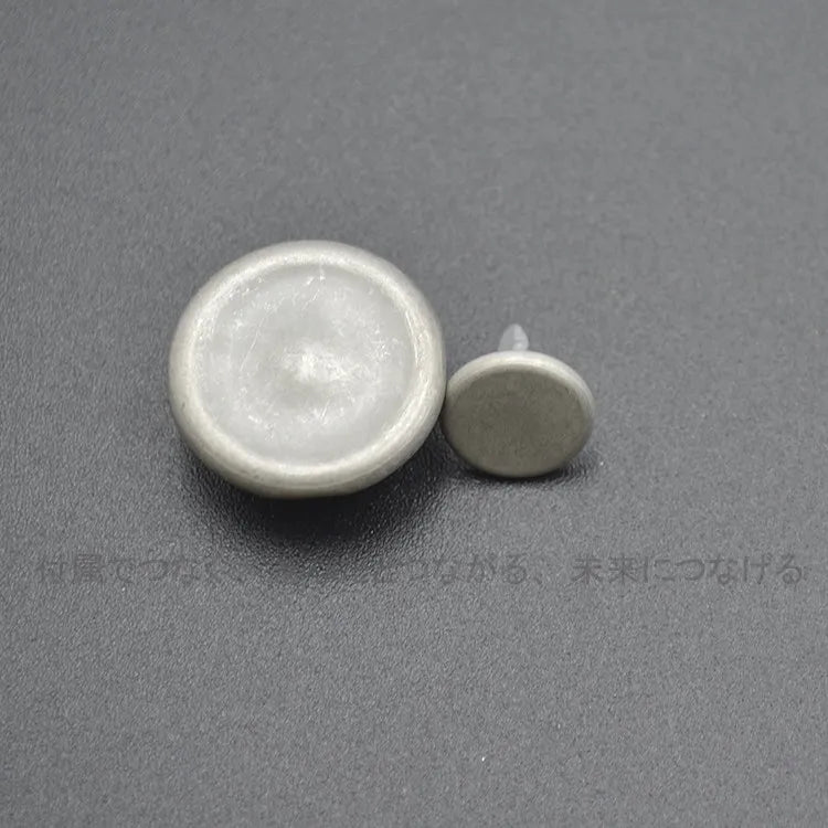 Retro Old Silver I-Shape 16.9mm Copper Button – Nickel-Free